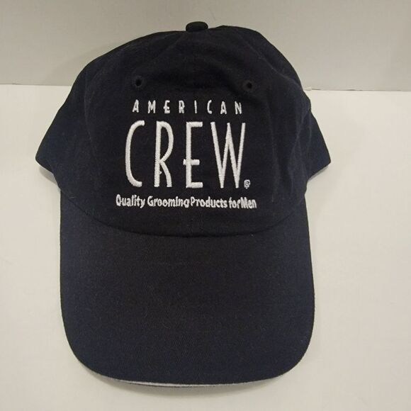 AMERICAN CREW Black Baseball Hat Adjustable Back - Picture 1 of 3